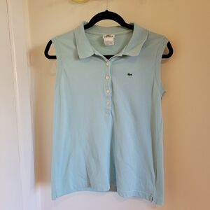 Light Blue Lacoste Sleeveless Polo
